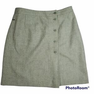 Lacoste Green Button-Front Skirt